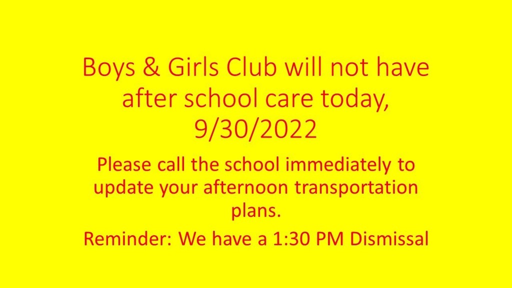 Boys & Girls Club Closed