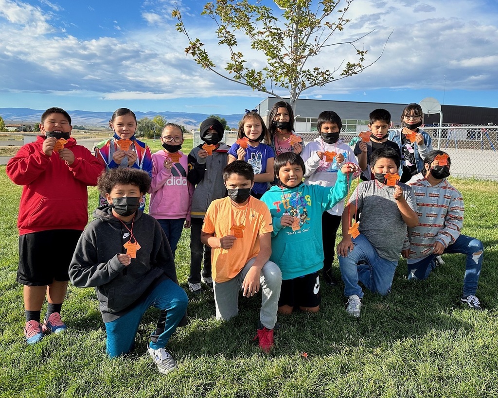 ​Wyoming Indian Elementary Students show their support for remembrance of children who were sent to residential schools. 