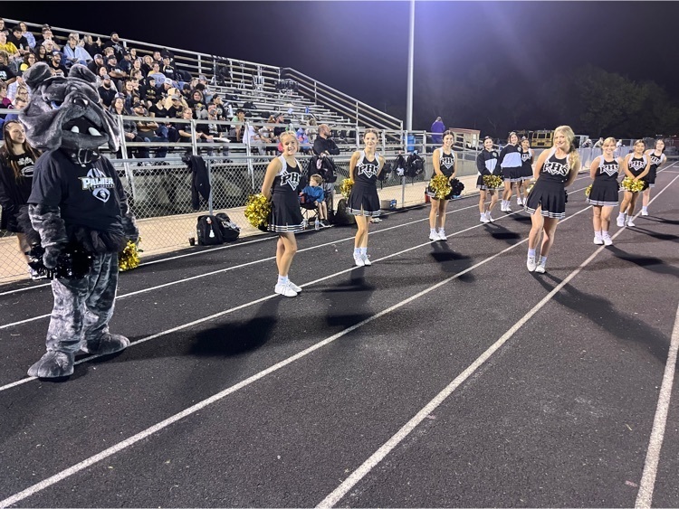 PHS Varsity cheerleaders at Blooming Grove tonight 📣