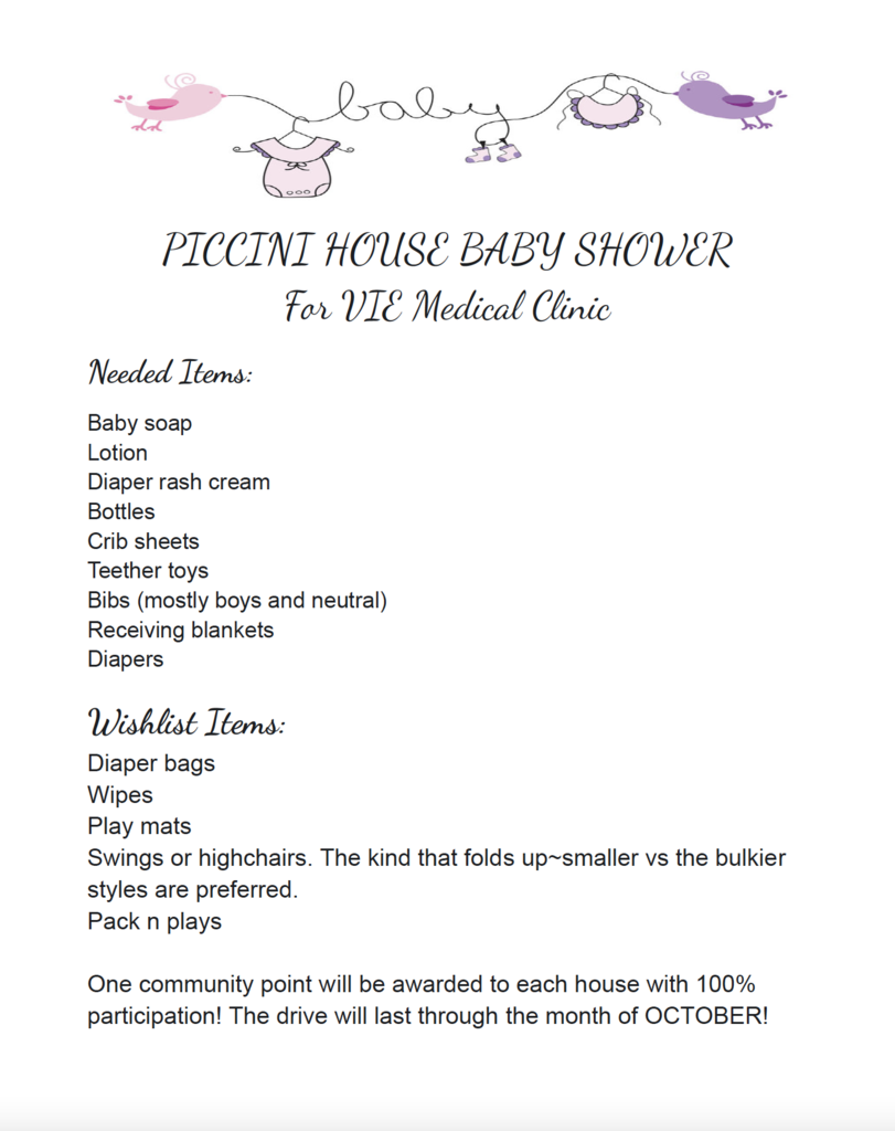 Piccini House Baby Shower