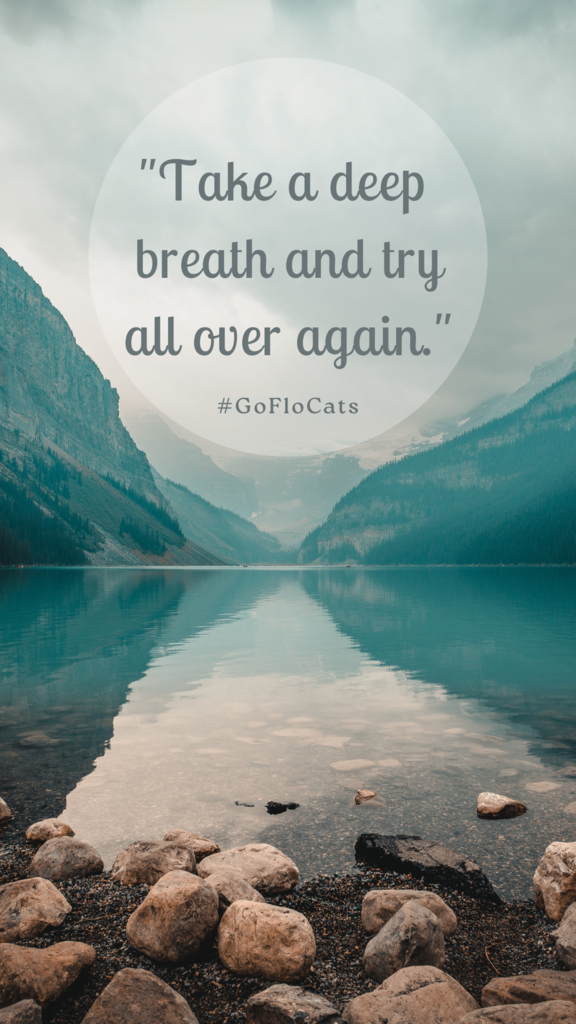 Take a deep breath and try all over again.