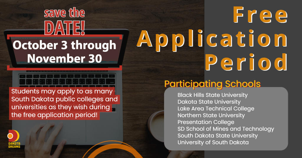 free college application period graphic