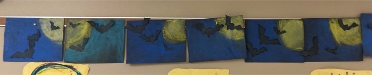 kindergarten chalk bats!