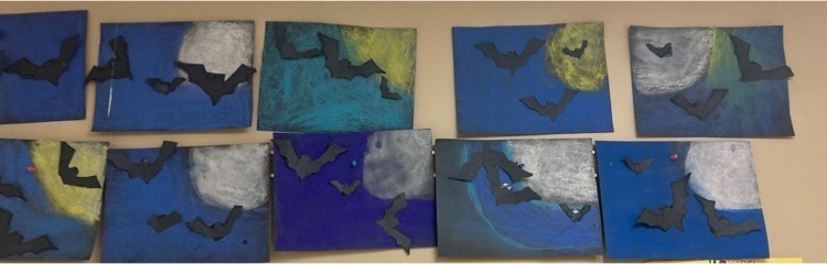 kindergarten chalk bats!