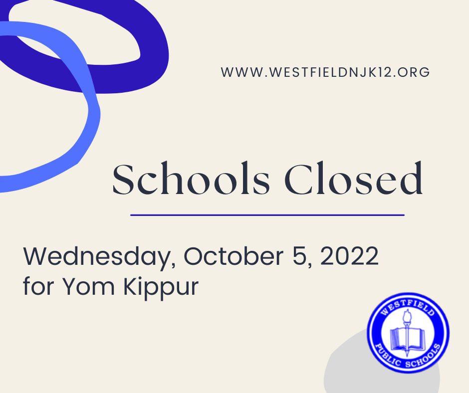Graphic noting schools closed for Yom Kippur