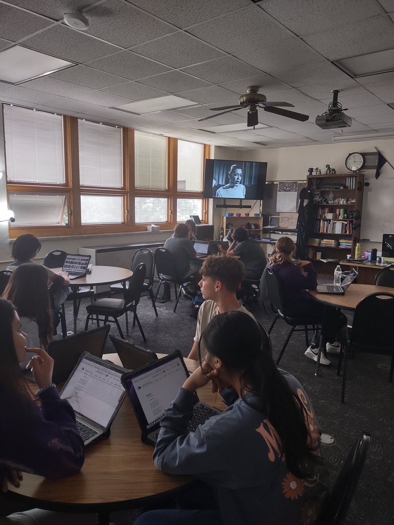 Students listening to a song by Billie Holiday