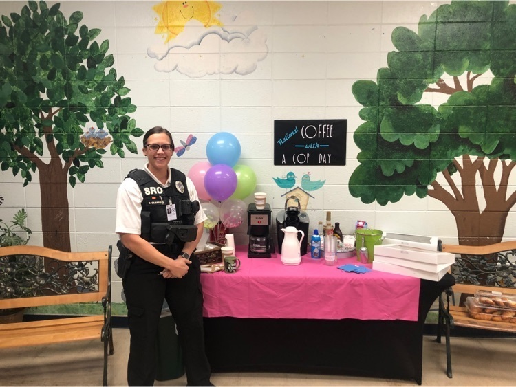 a cop with coffee