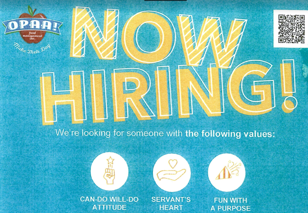 Opaa! Hiring Flyer Image