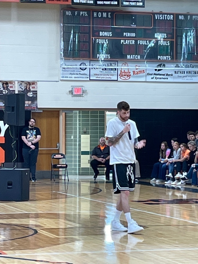 Austin Lanier delivers a message of hope to tue USHS students