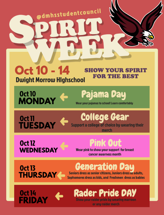 Spirit Week Schedule