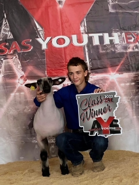 student with goat