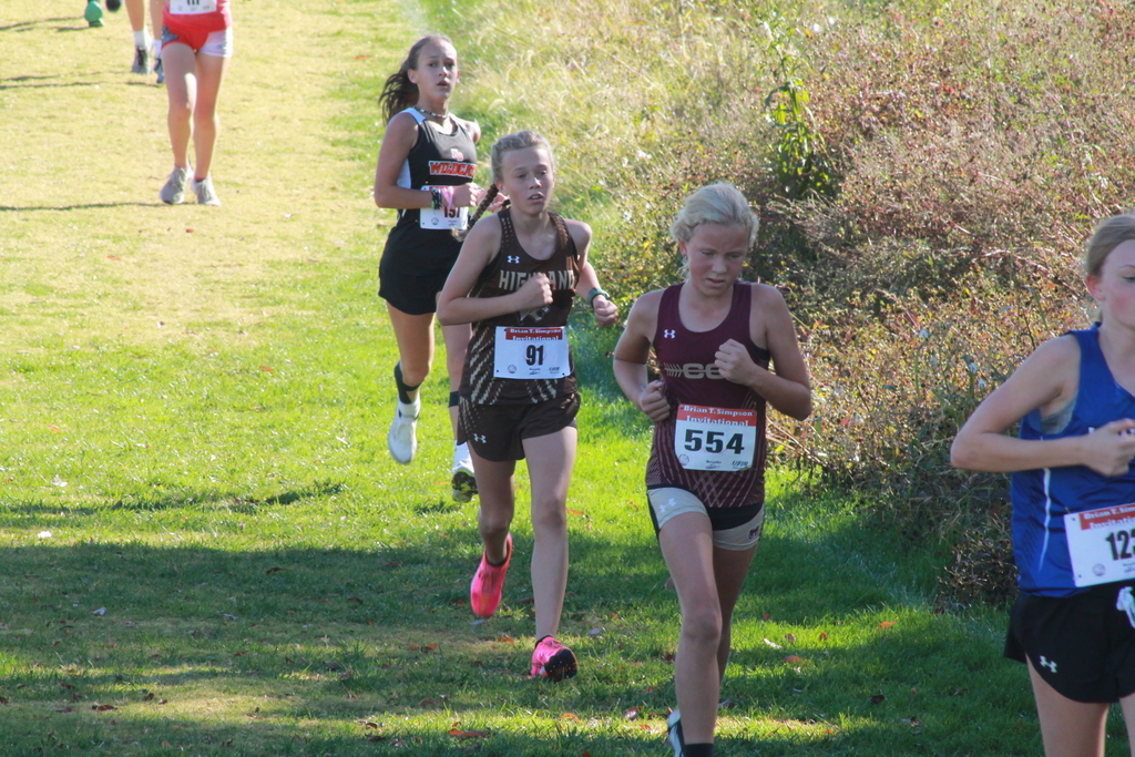 AJ Caudill running at the Brian T. Simpson Invite