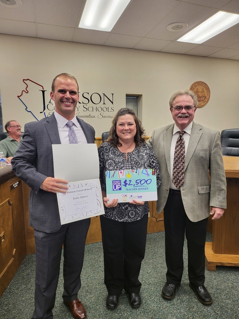 Mrs. Chancey with Mr. Hosaflook and Mr. Frazier. 