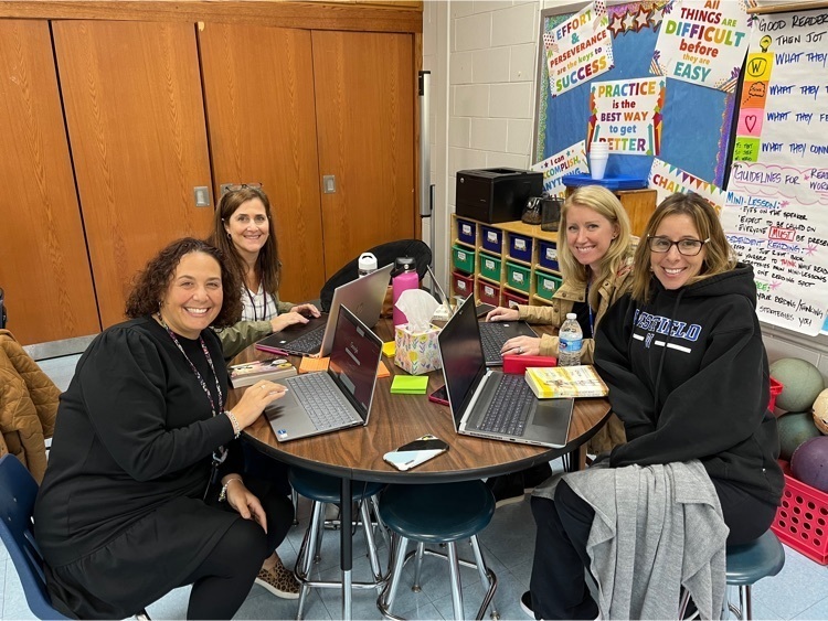 Four 4th grade teachers working together. 