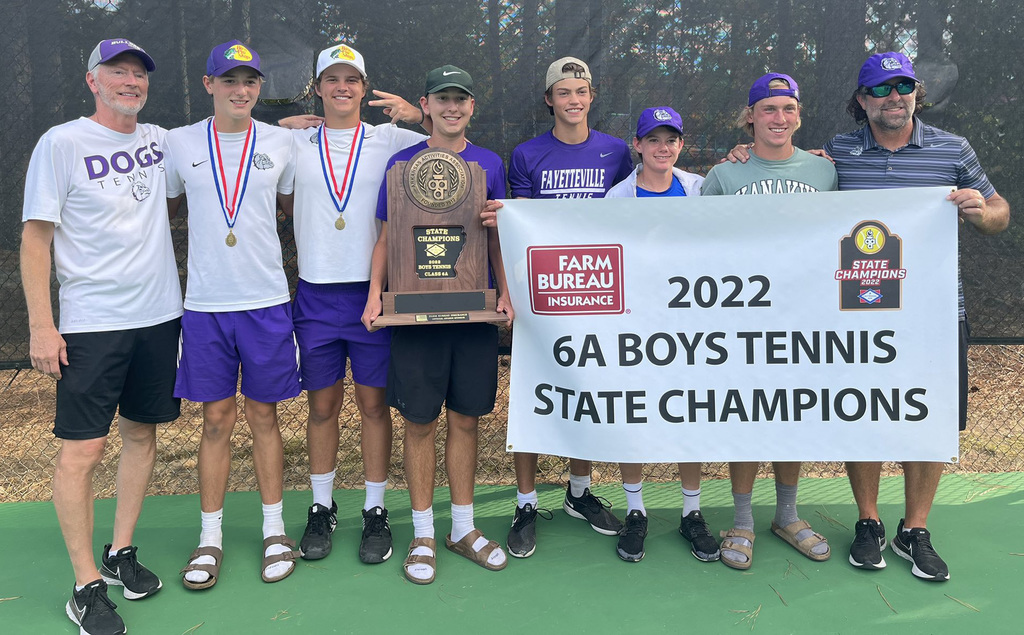 Presenting your 2022 Arkansas 6A State Boys Tennis Champions: The FHS Boys Tennis Team!!