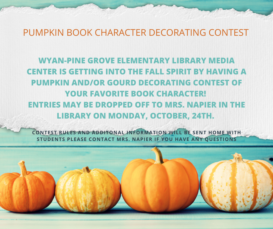 Pumpkin Book Character Decorating Contest 