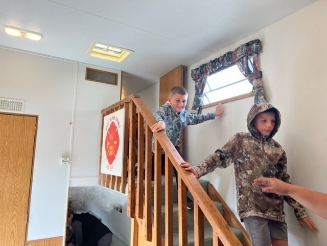 WSSE students practice fire escape plan