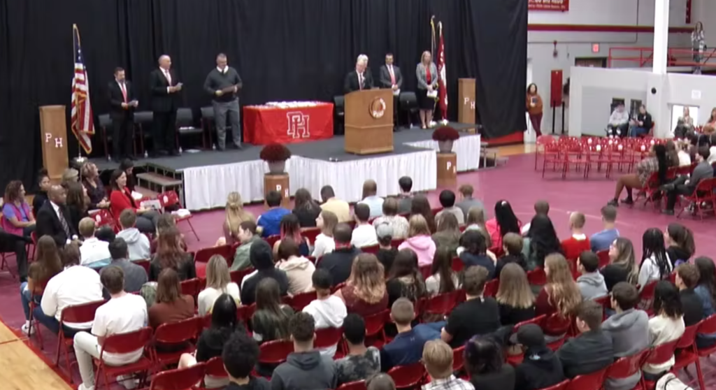 PHHS 3.5 Ceremony in gymnasium