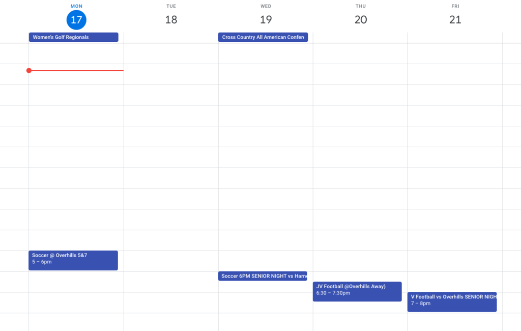 THS Sports Week 10/17-10/21