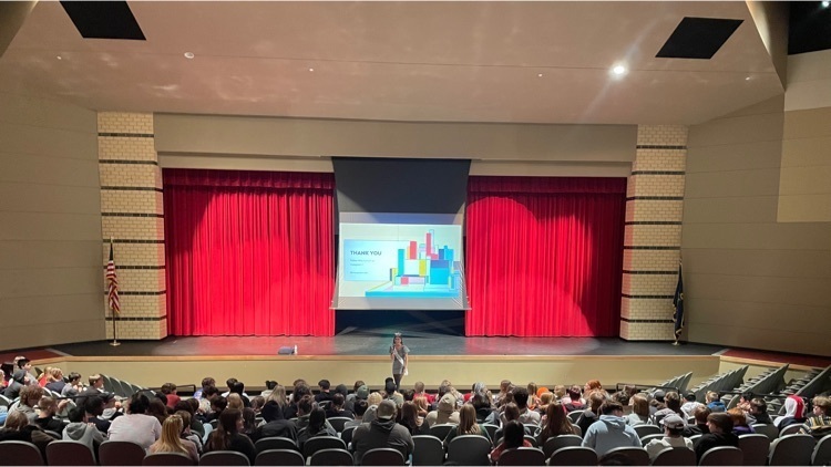 EHS students sit in the auditorium listening to Miss Kansas’ message