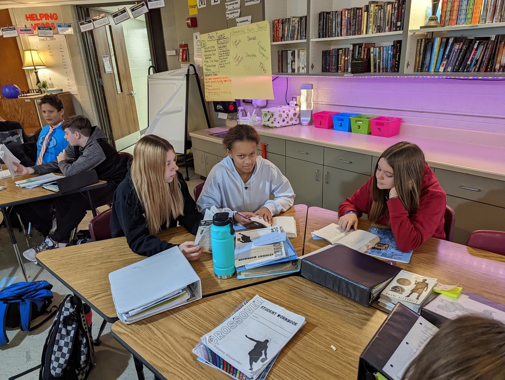 Students reading a book