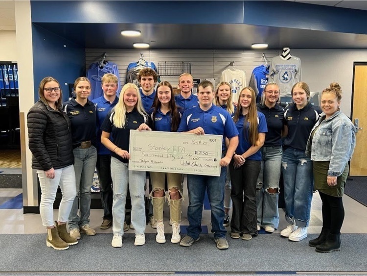 FFA Officers with United Quality Cooperative Donation