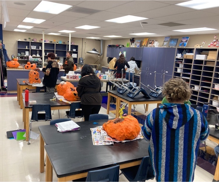 paper mache pumpkins!