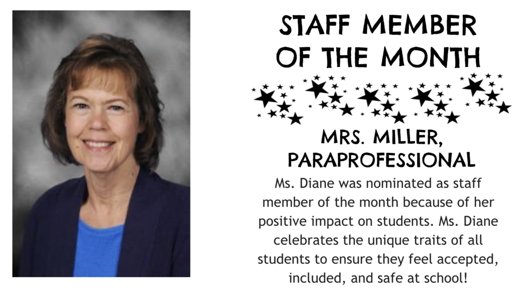 MPMS Staff Member of the Month - Diane Miller