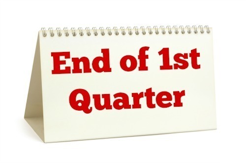 End of 1st Quarter graphic