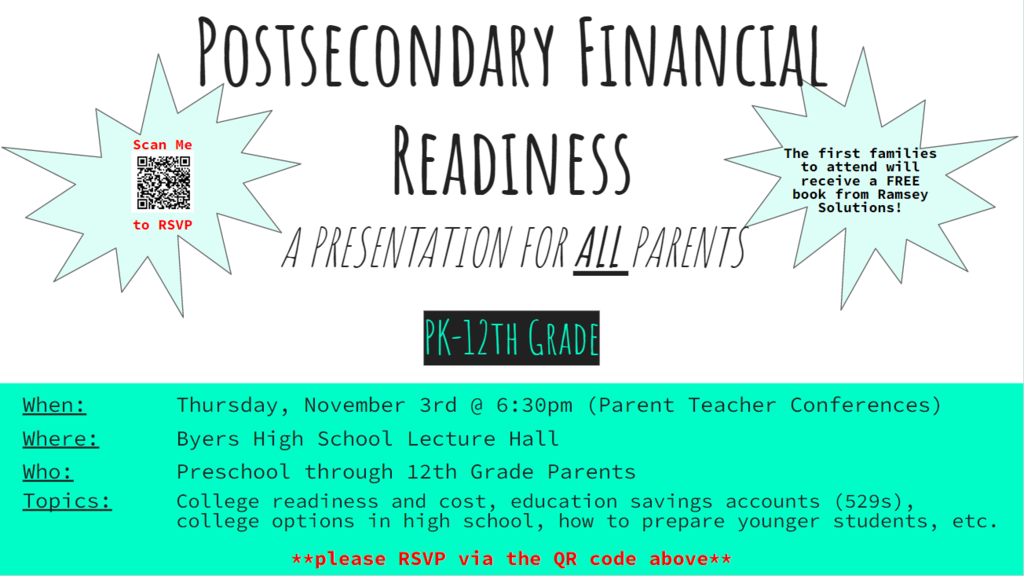 Postsecondary Financial Readiness flyer