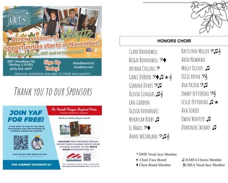 fall choir concert program