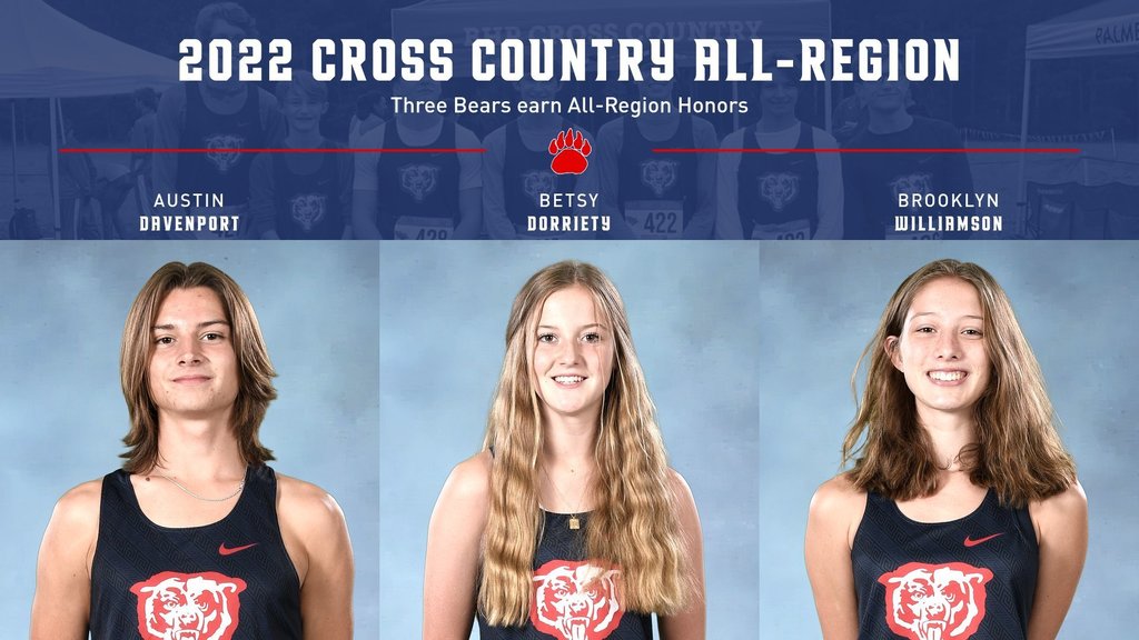 The Bears Cross Country team had three runners earn All-Region Honors. Go Bears!