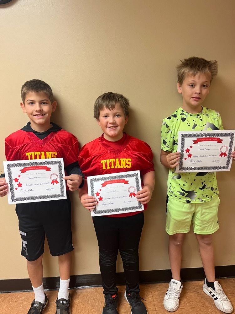 October Students of the Month