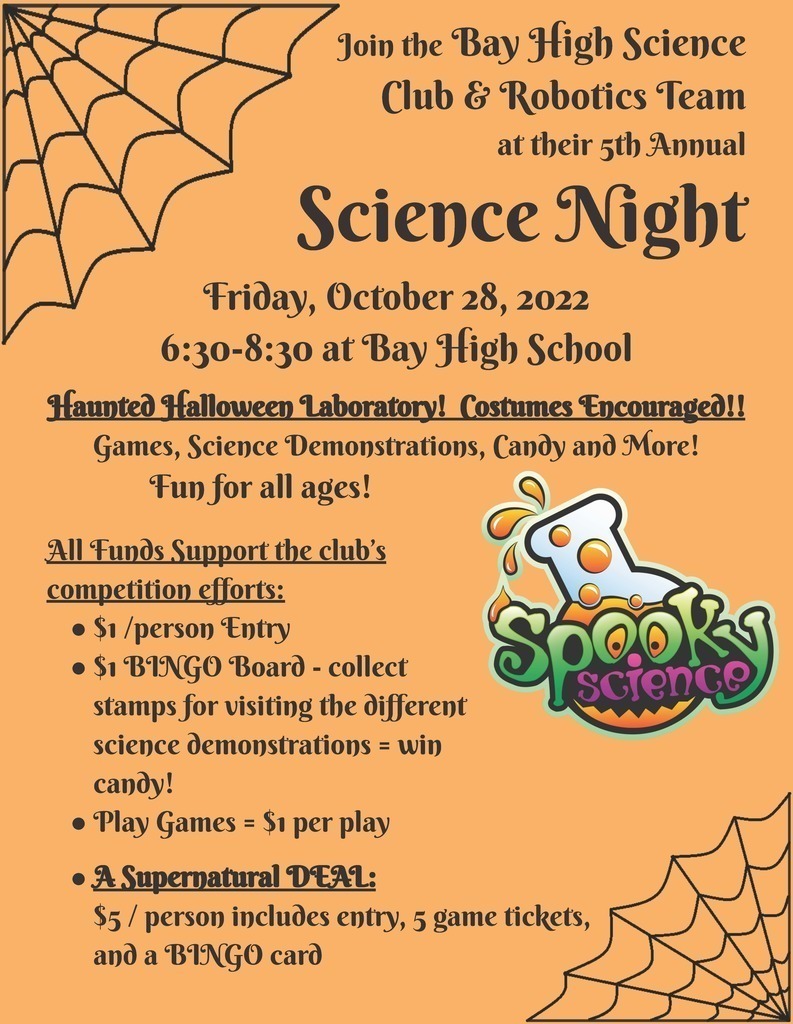 Science Night at Bay High School Flyer