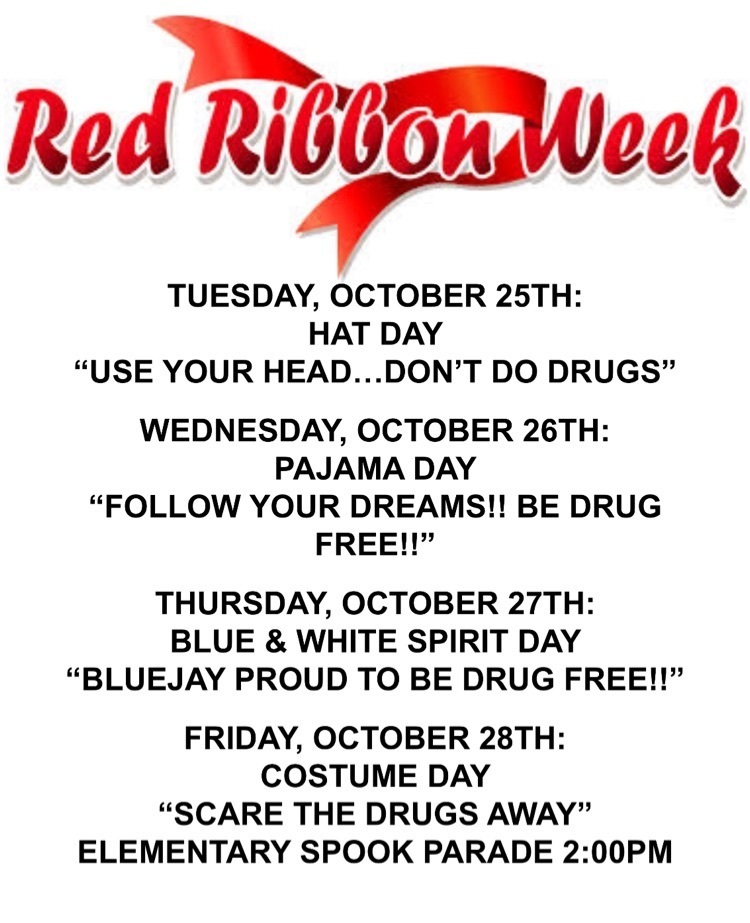 Red Ribbon Week Dress Up Days