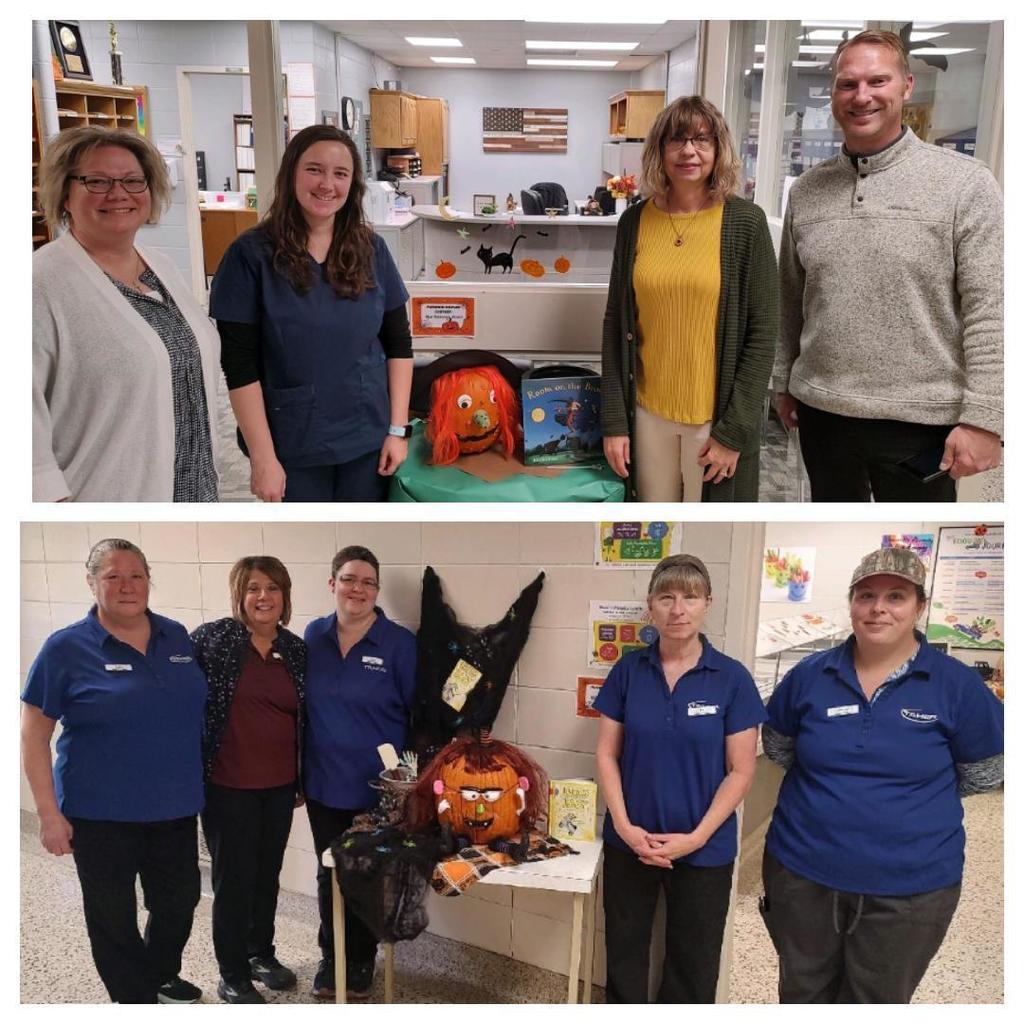 Office Staff's Pumpkin Display and Lunch Staff's Pumpkin Display