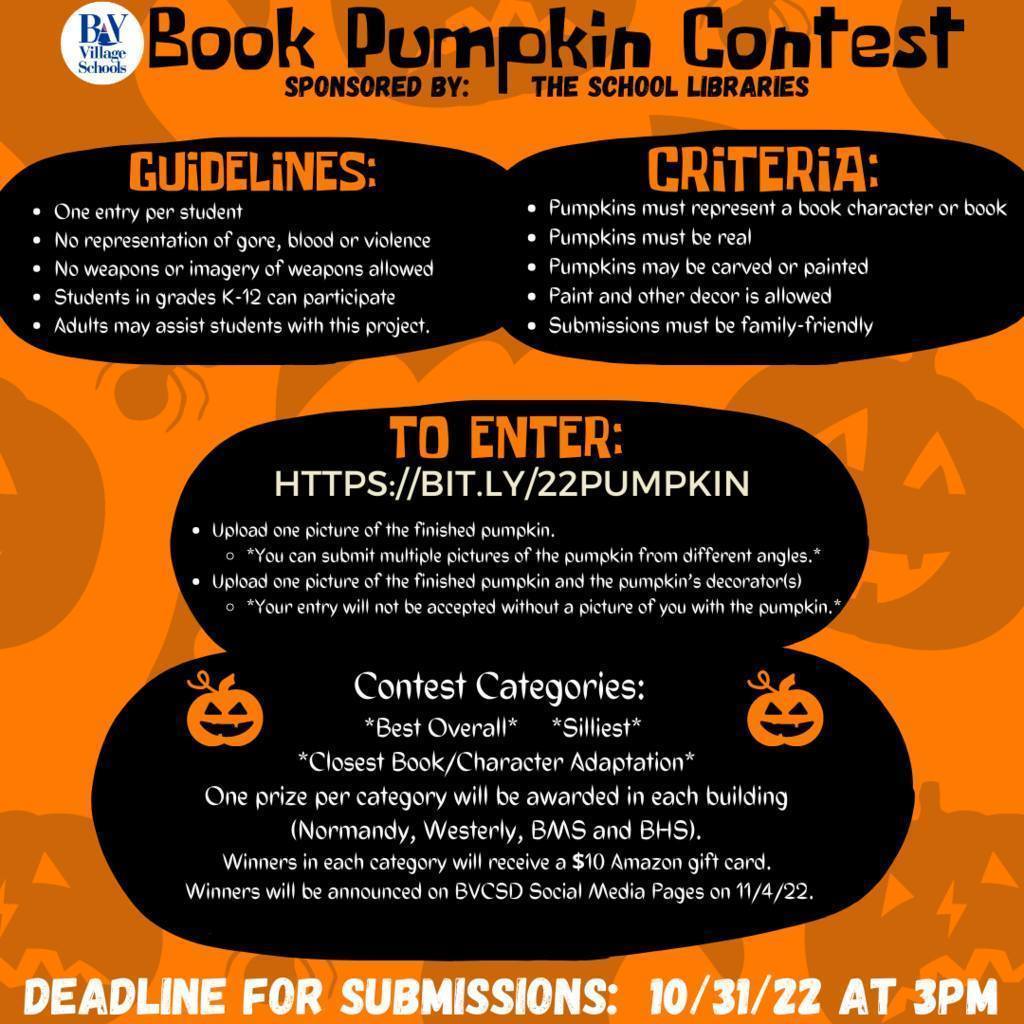 Book Pumpkin Contest 2022