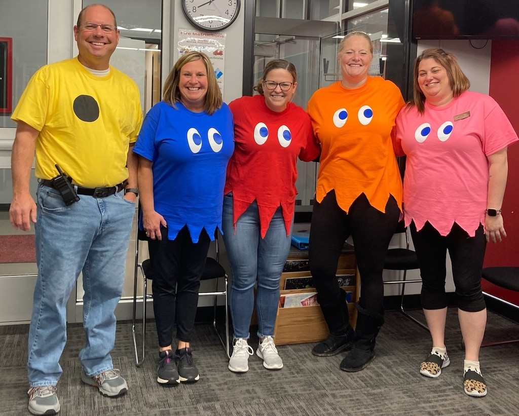 BIS Admin team dressed like Pac Man