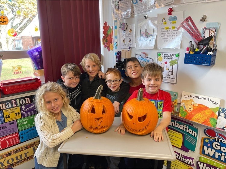 Our finished pumpkins! 