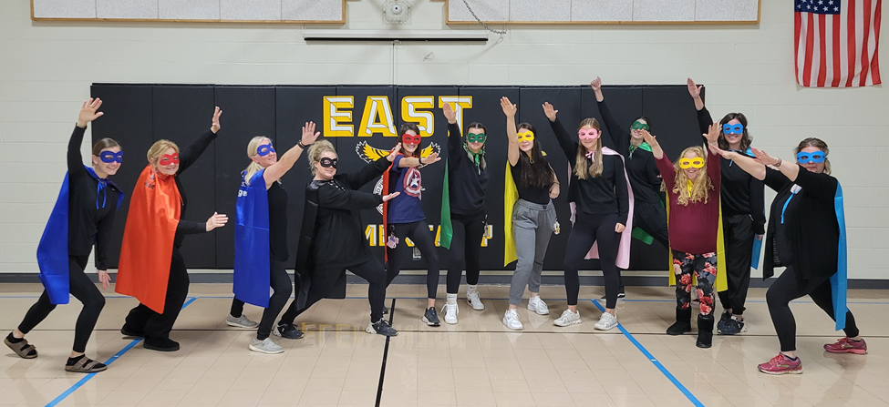 Paras dressed up as super heros