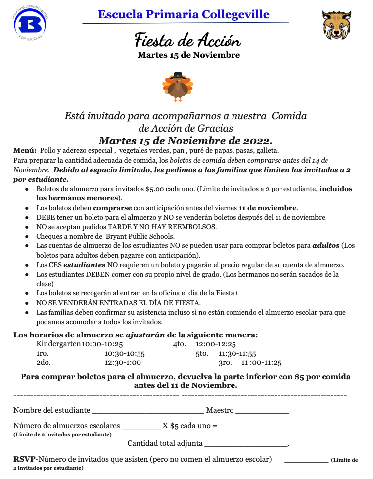 feast letter spanish