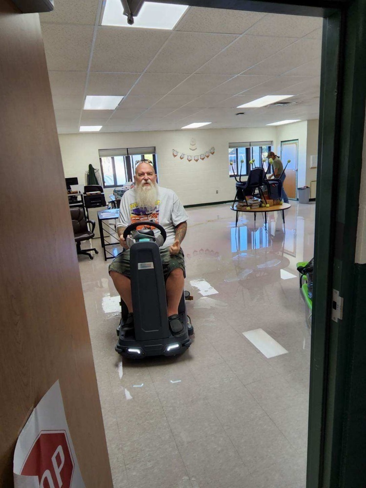 waxing the floor