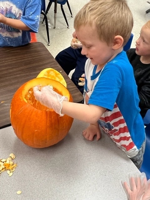 preschool pumpkin carving