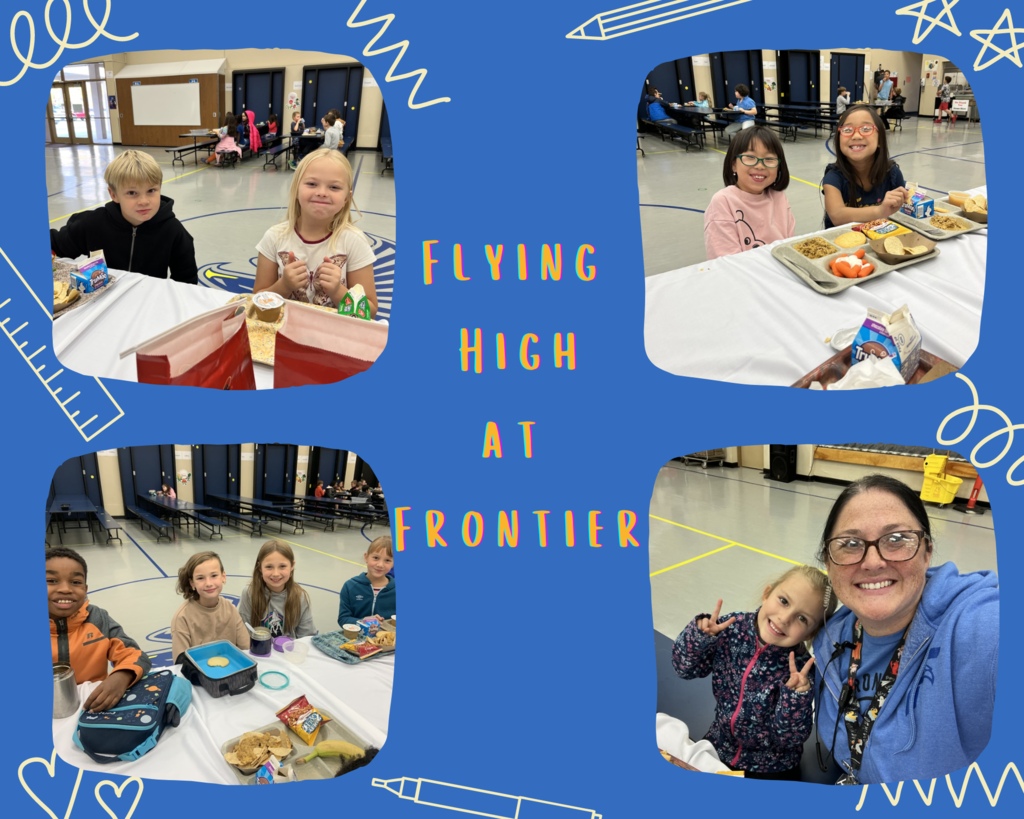 flying high at frontier; students at lunch