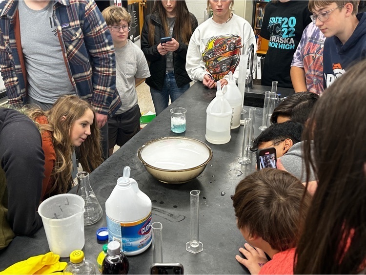 students and science experiment