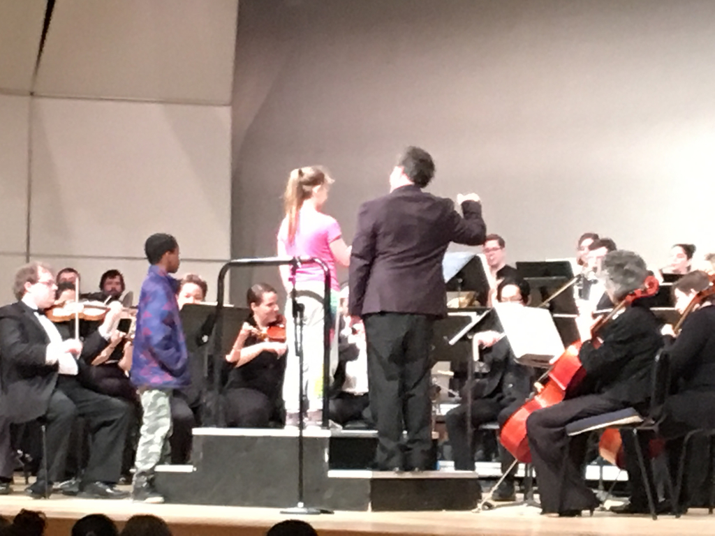 Jennifer England conducting the orchestra!