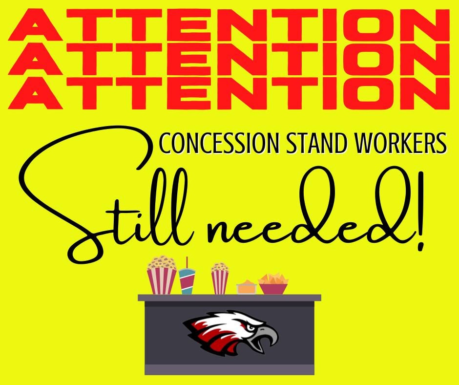 concession stand workers needed