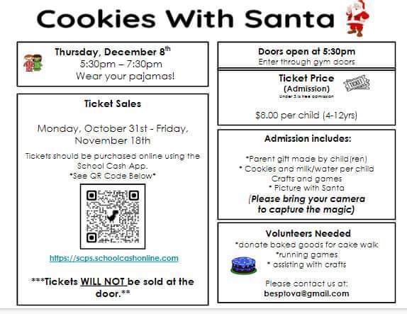 Cookies with Santa event information