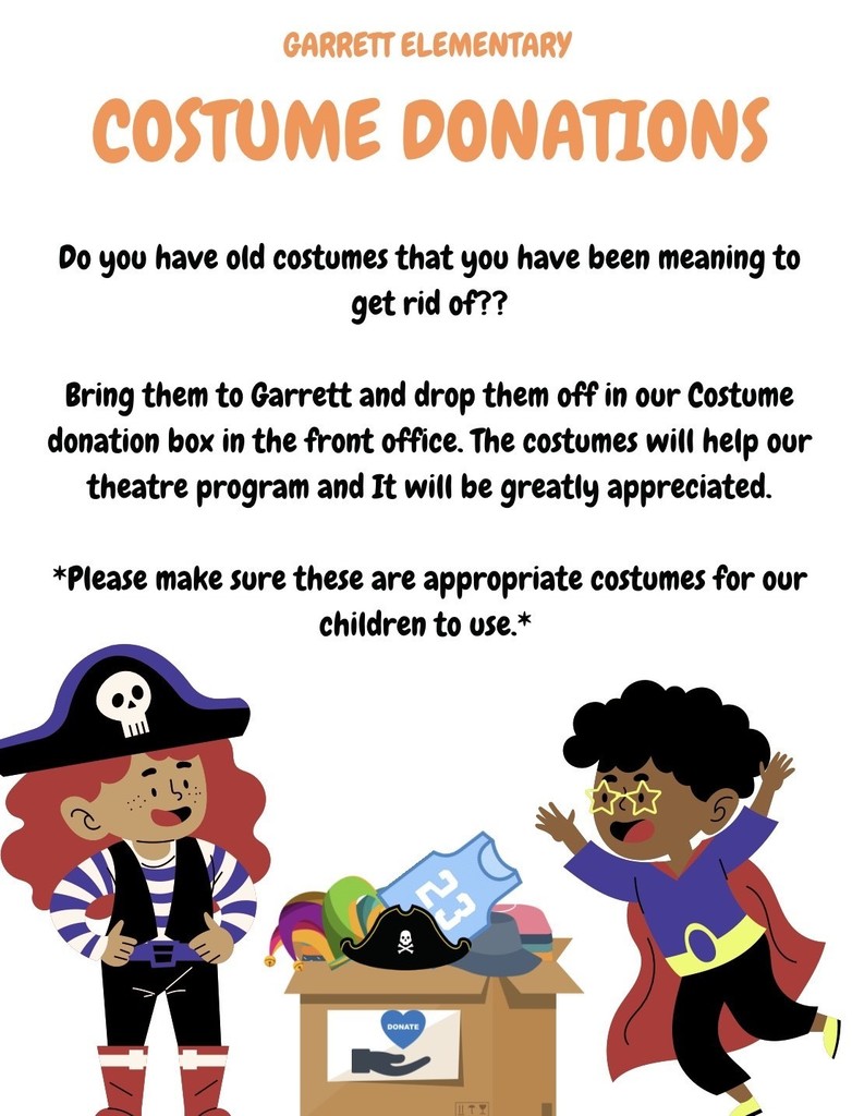 flyer asking for costume donations