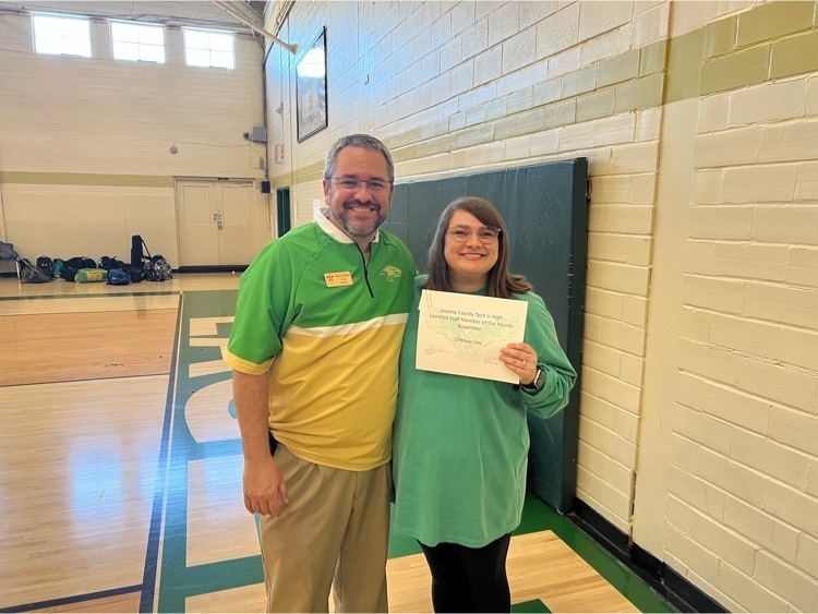 Mrs Chelsea Cox - GCTJHS Certified Employee is f the Month!